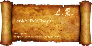 Lenkh Róbert névjegykártya